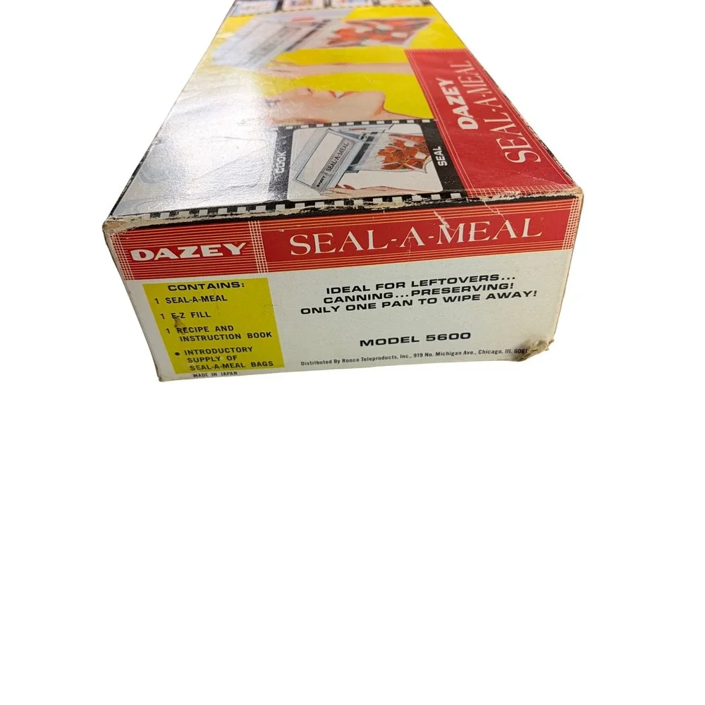 Vintage Dazey Seal A Meal Food Sealer Original Box Instructions 1970s WORKS